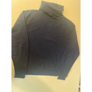 Vintage Pendleton Wool Sweater Navy  Turtleneck Mens Womens XL Pure Virgin Wool